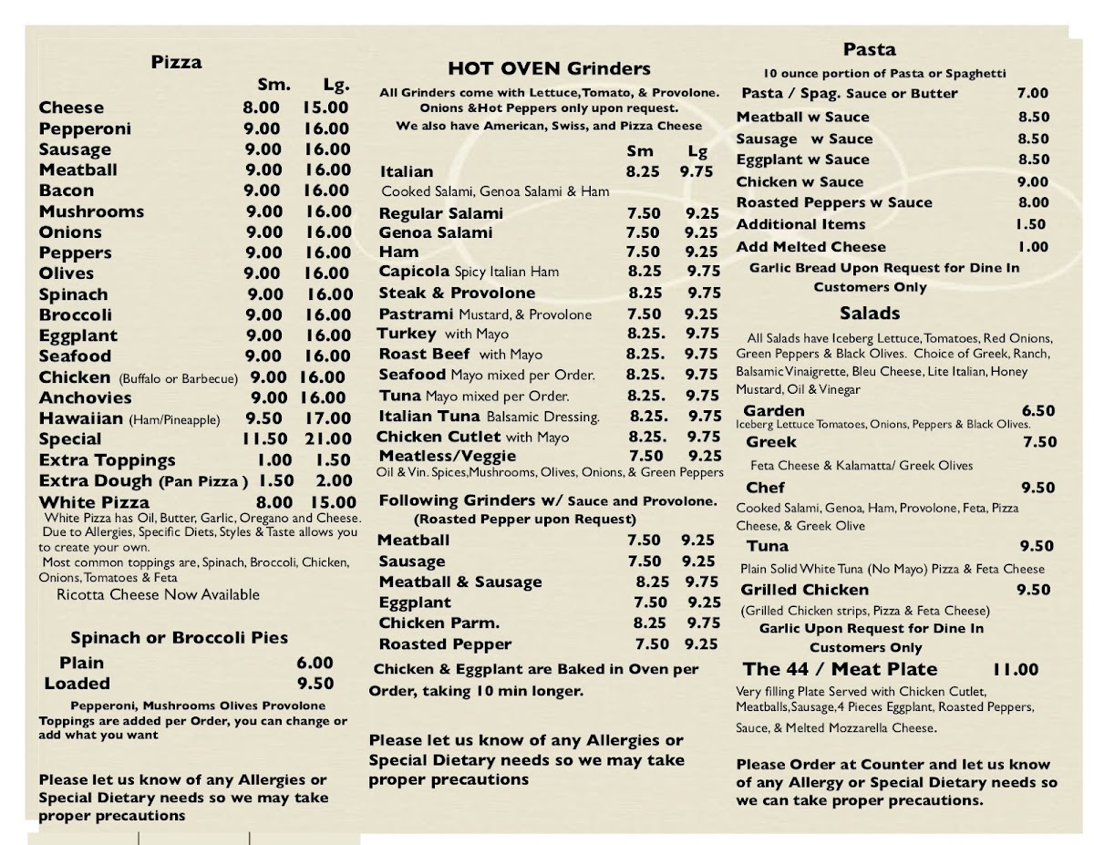 Famous Pizza Menu - Image 2