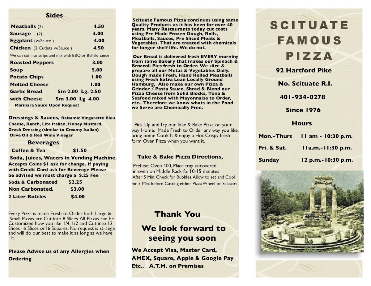 Famous Pizza Menu - Image 3